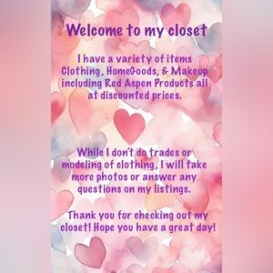 Welcome to my closet!